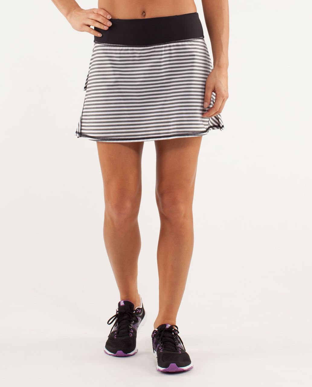 Lululemon Run:  Pace Setter Skirt (Tall) - Classic Stripe Black White