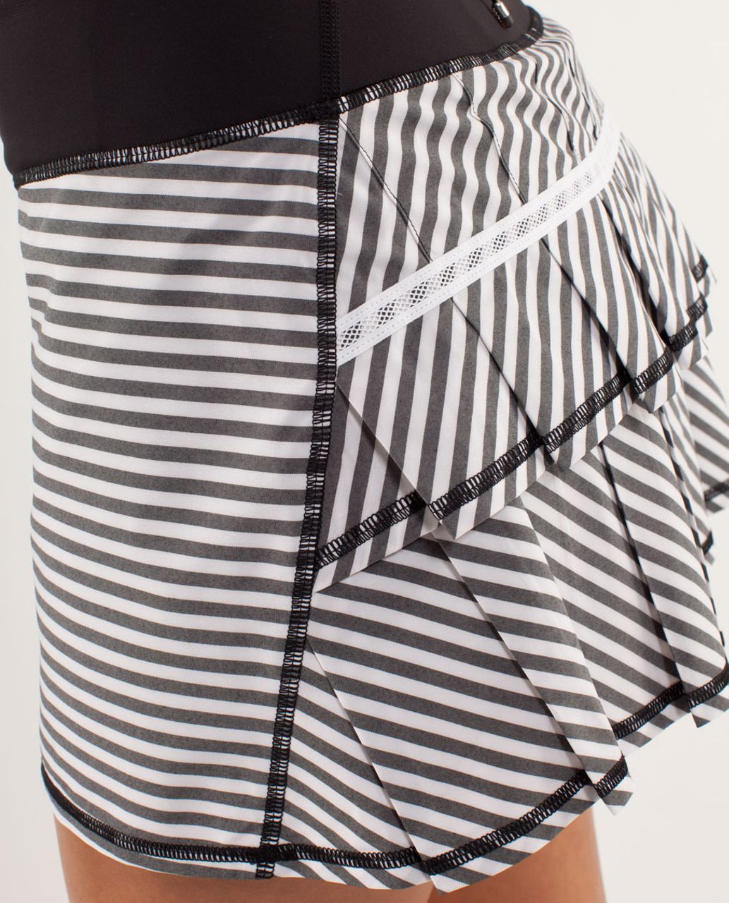 Lululemon Run:  Pace Setter Skirt (Regular) - Classic Stripe Black White