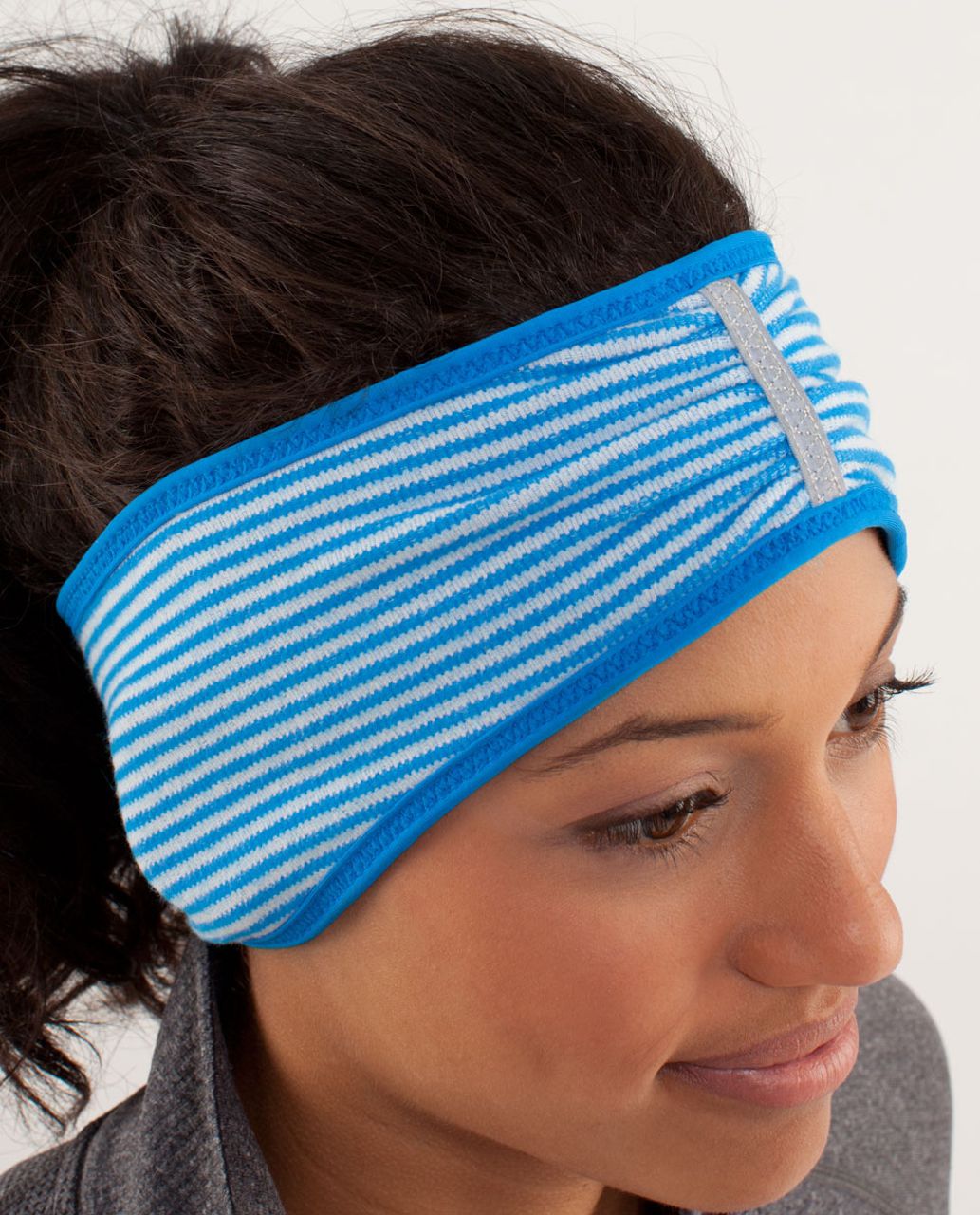 Lululemon Brisk Run Headband - Polar Cream /  Beaming Blue