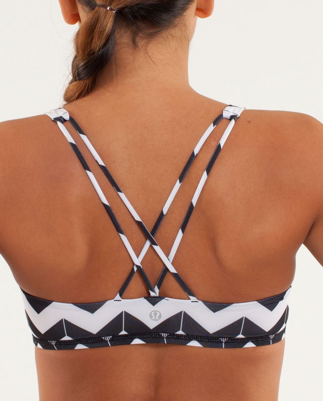 Lululemon Free To Be Bra - Arrow Chevron White Black