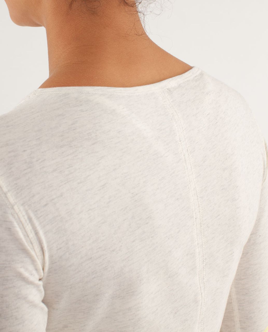 Lululemon Devotion Long Sleeve Tee - Heathered Polar Cream / Clarity Yellow