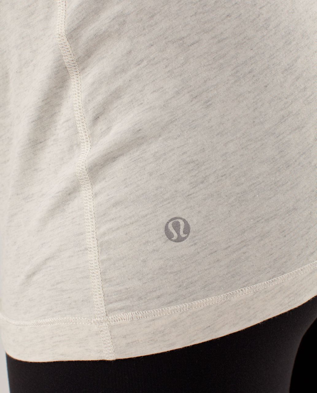 Lululemon Devotion Long Sleeve Tee - Heathered Polar Cream / Clarity Yellow