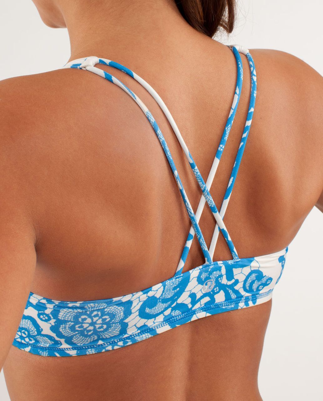 Lululemon Free To Be Bra - Laceoflage Polar Cream Beaming Blue