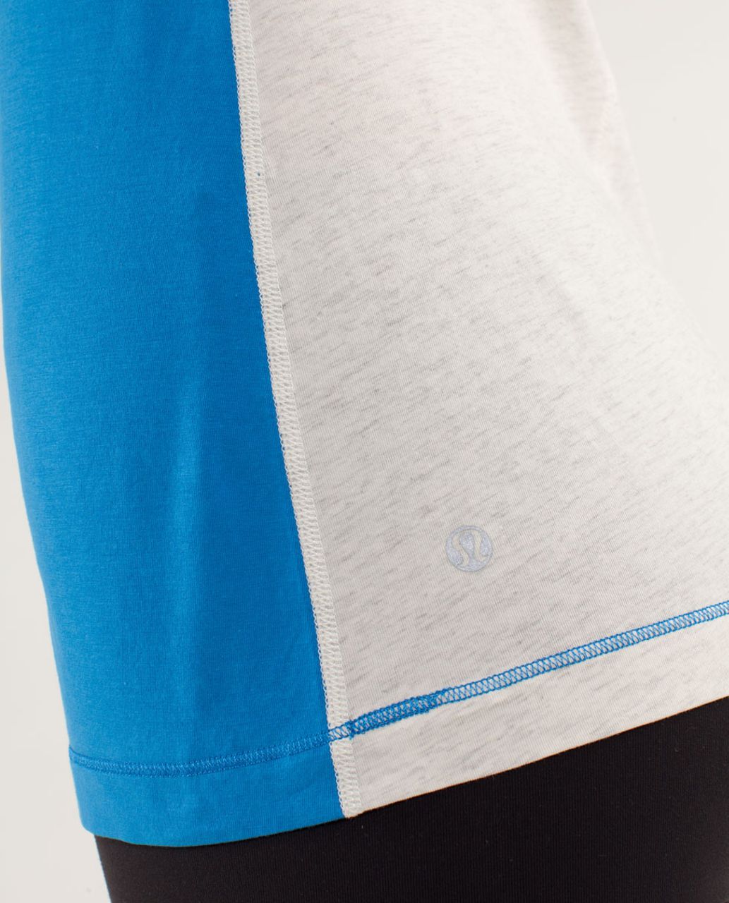 Lululemon Devotion Short Sleeve Tee - Beaming Blue / Heathered Polar Cream