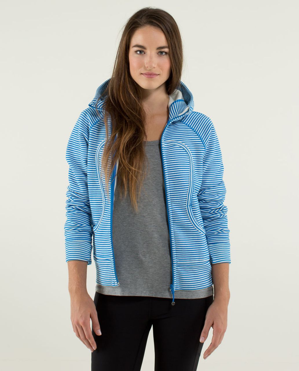 Lululemon Scuba Hoodie *Stretch - Slope Stripe Printed Polar Cream