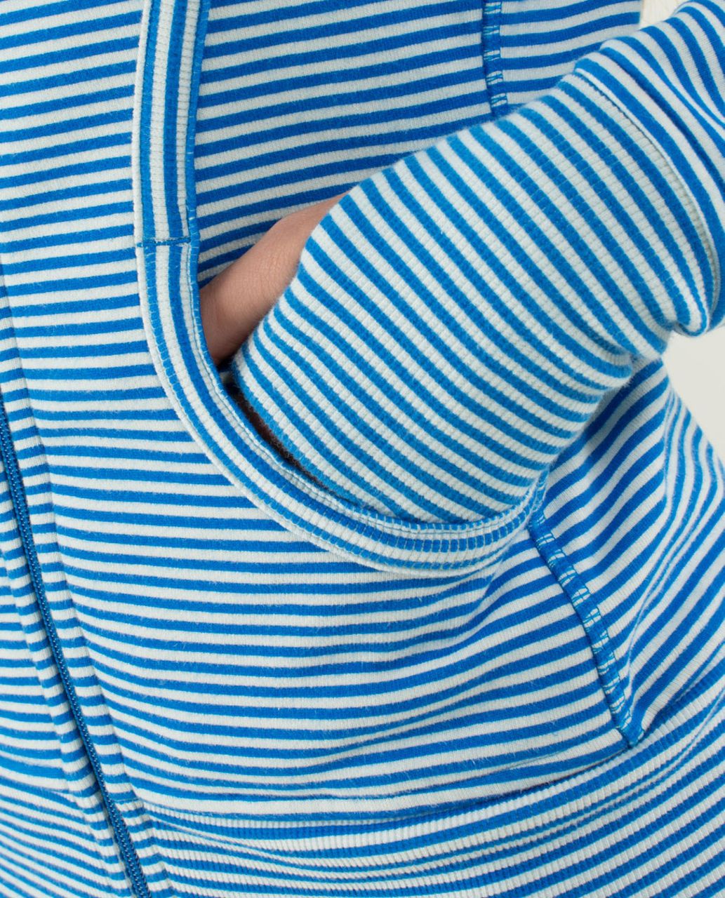 Lululemon Scuba Hoodie *Stretch - Slope Stripe Printed Polar Cream Beaming Blue