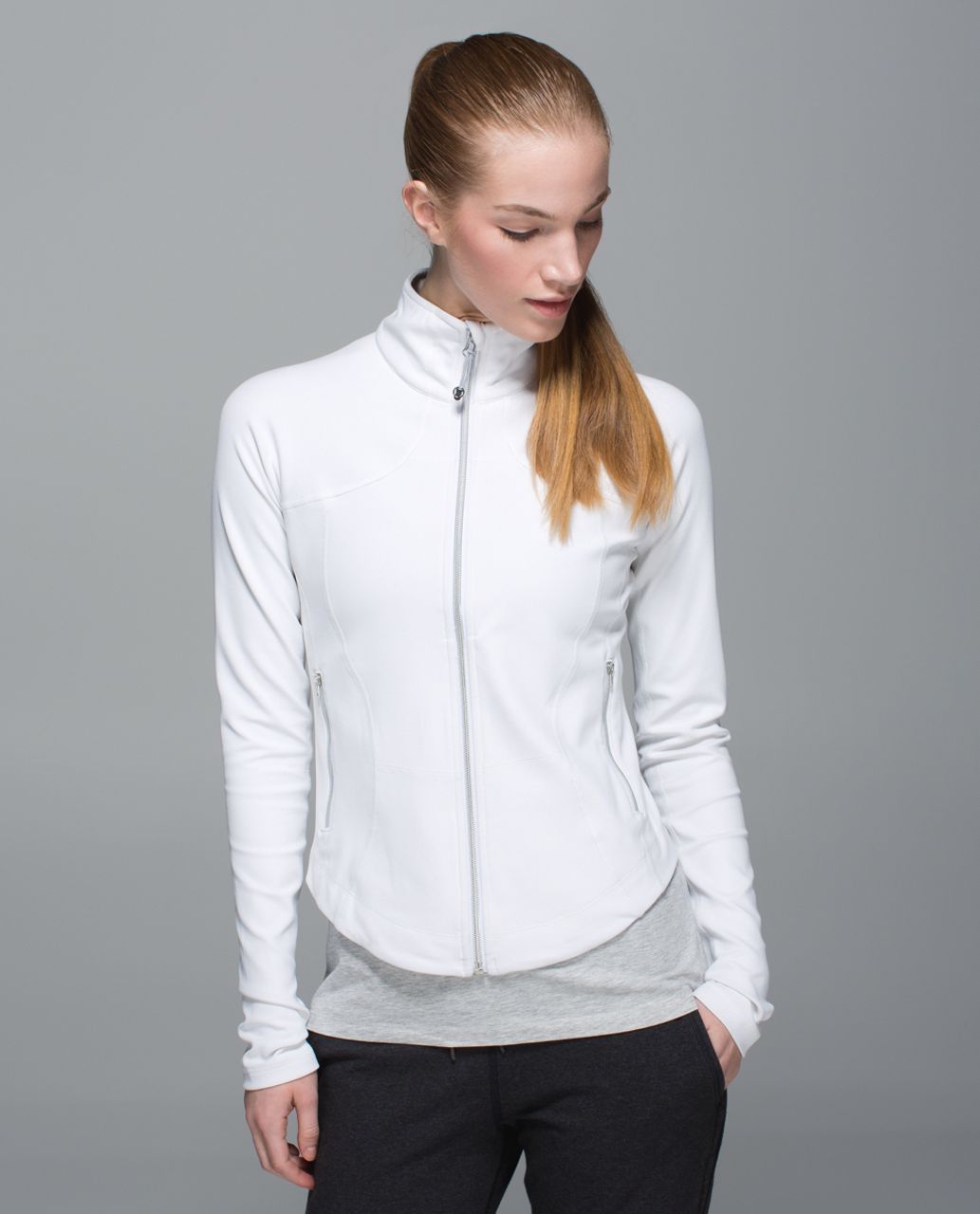 Lululemon Shape Jacket *Silver - White - lulu fanatics