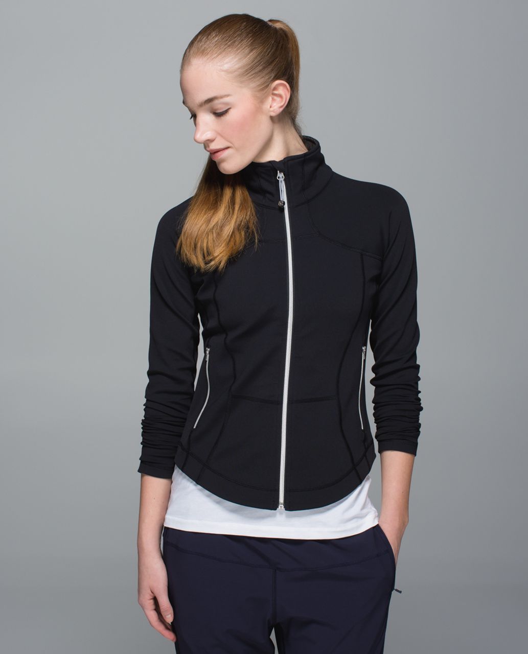 Lululemon Shape Jacket *Silver - Black - lulu fanatics