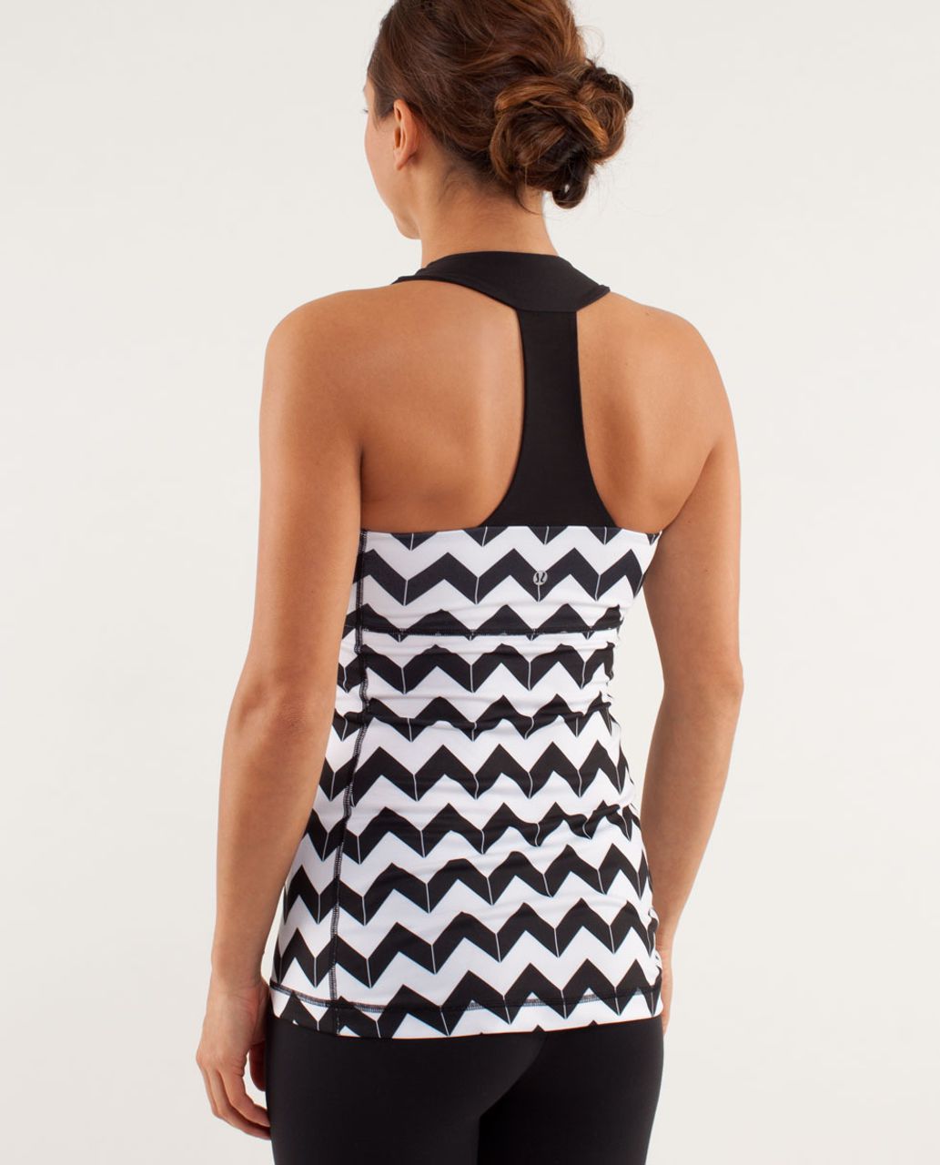 Lululemon No Limits Tank - Black / Arrow Chevron White Black - lulu fanatics