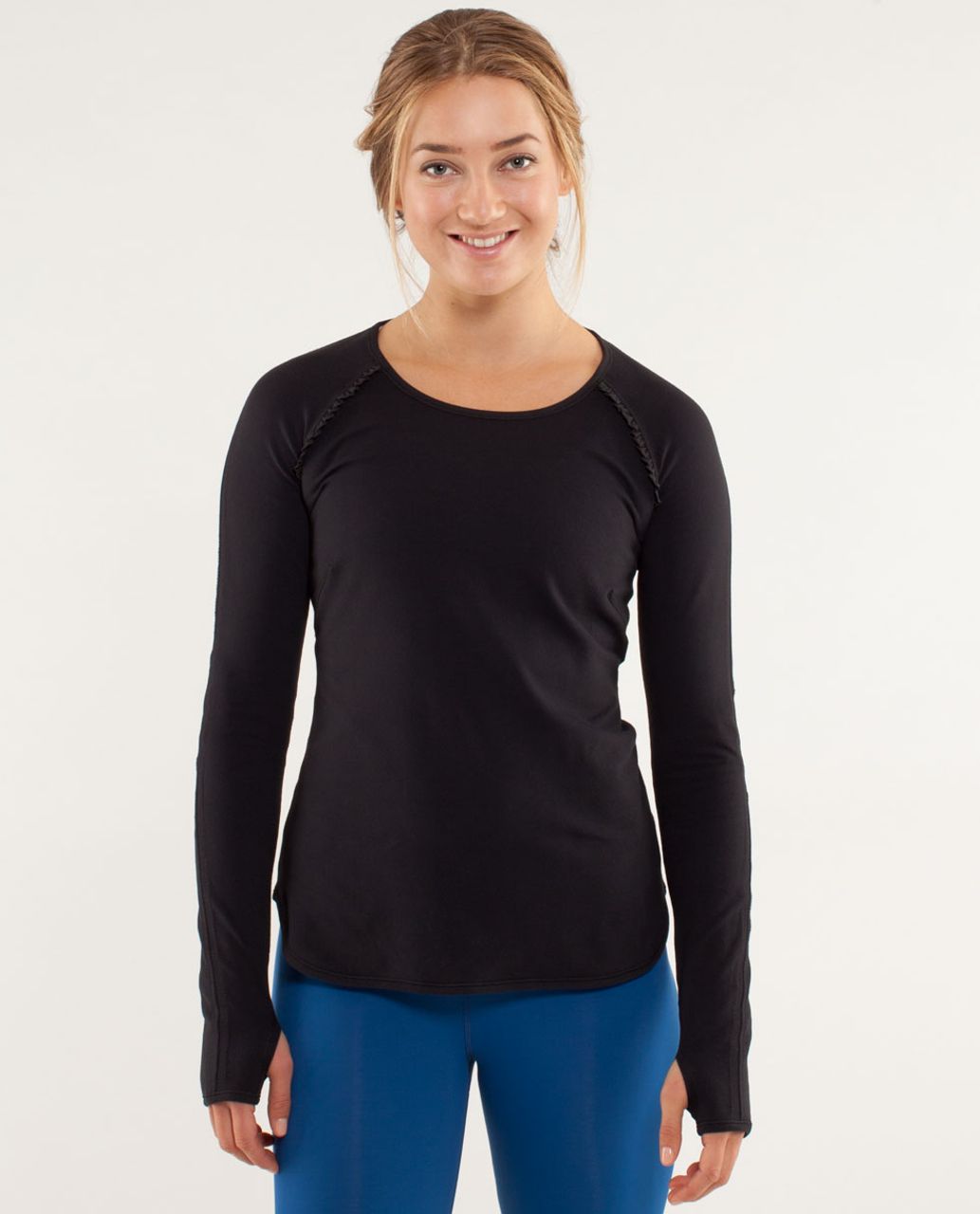 Lululemon Runder Under Long Sleeve *Silver - Black