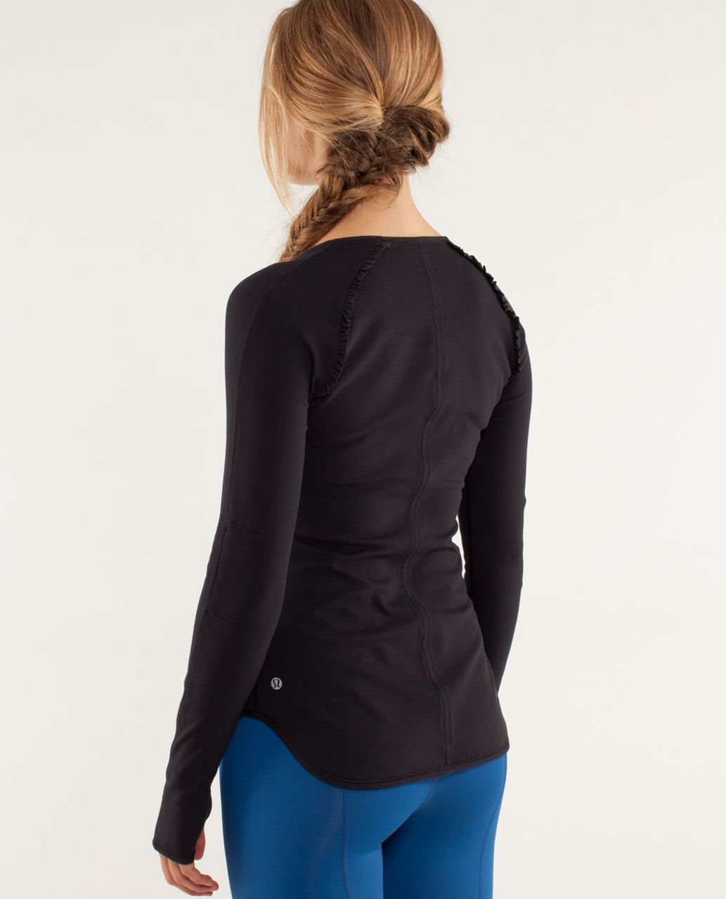 Lululemon Runder Under Long Sleeve *Silver - Black - lulu fanatics