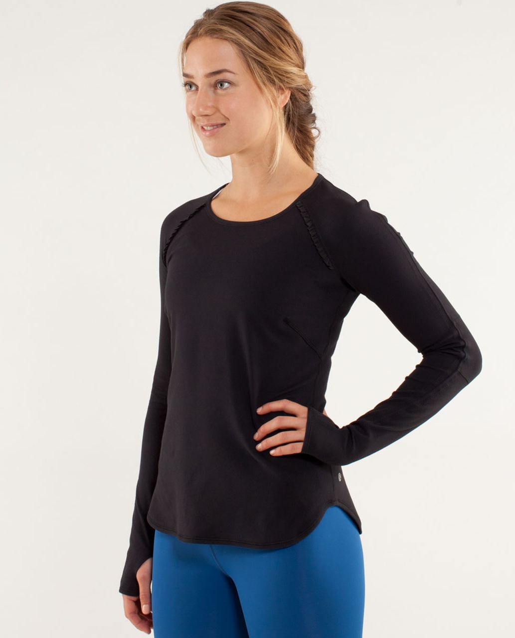 Lululemon Runder Under Long Sleeve *Silver - Black