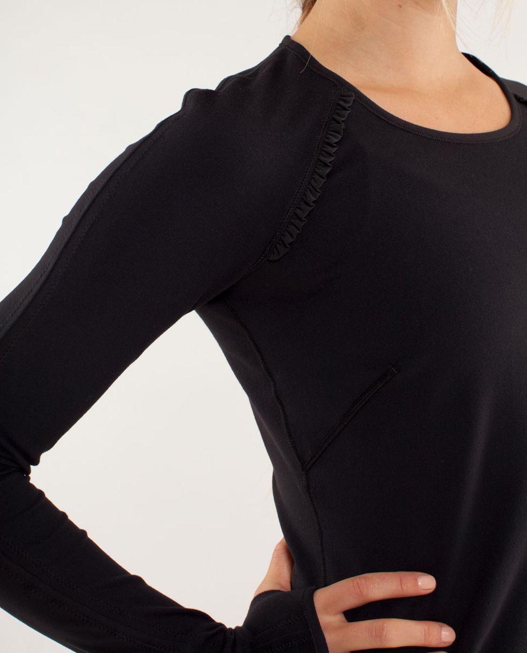 Lululemon Runder Under Long Sleeve *Silver - Black