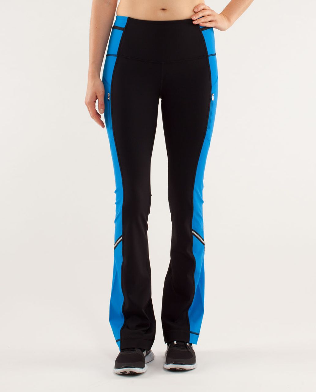 Lululemon Run:  Ice Queen Pant - Black / Beaming Blue