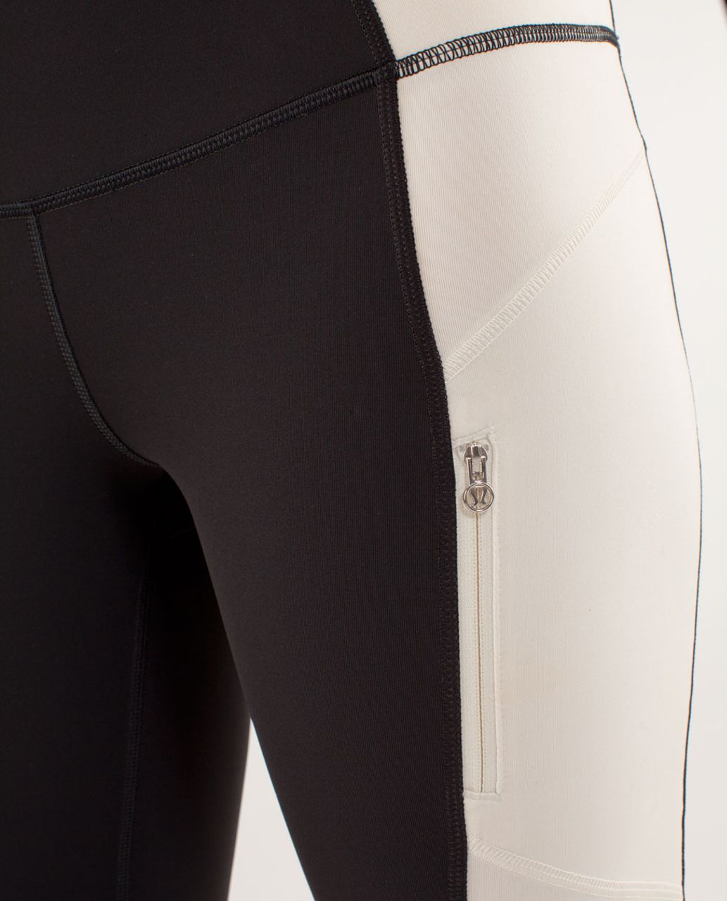 Lululemon Run:  Ice Queen Pant - Black / Polar Cream