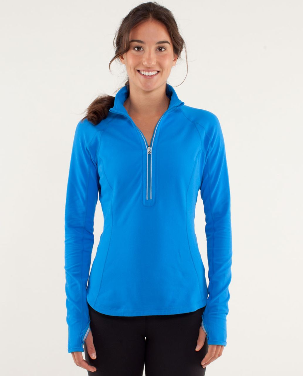 Lululemon Run: U-Turn Pullover *Silver - Beaming Blue - lulu fanatics