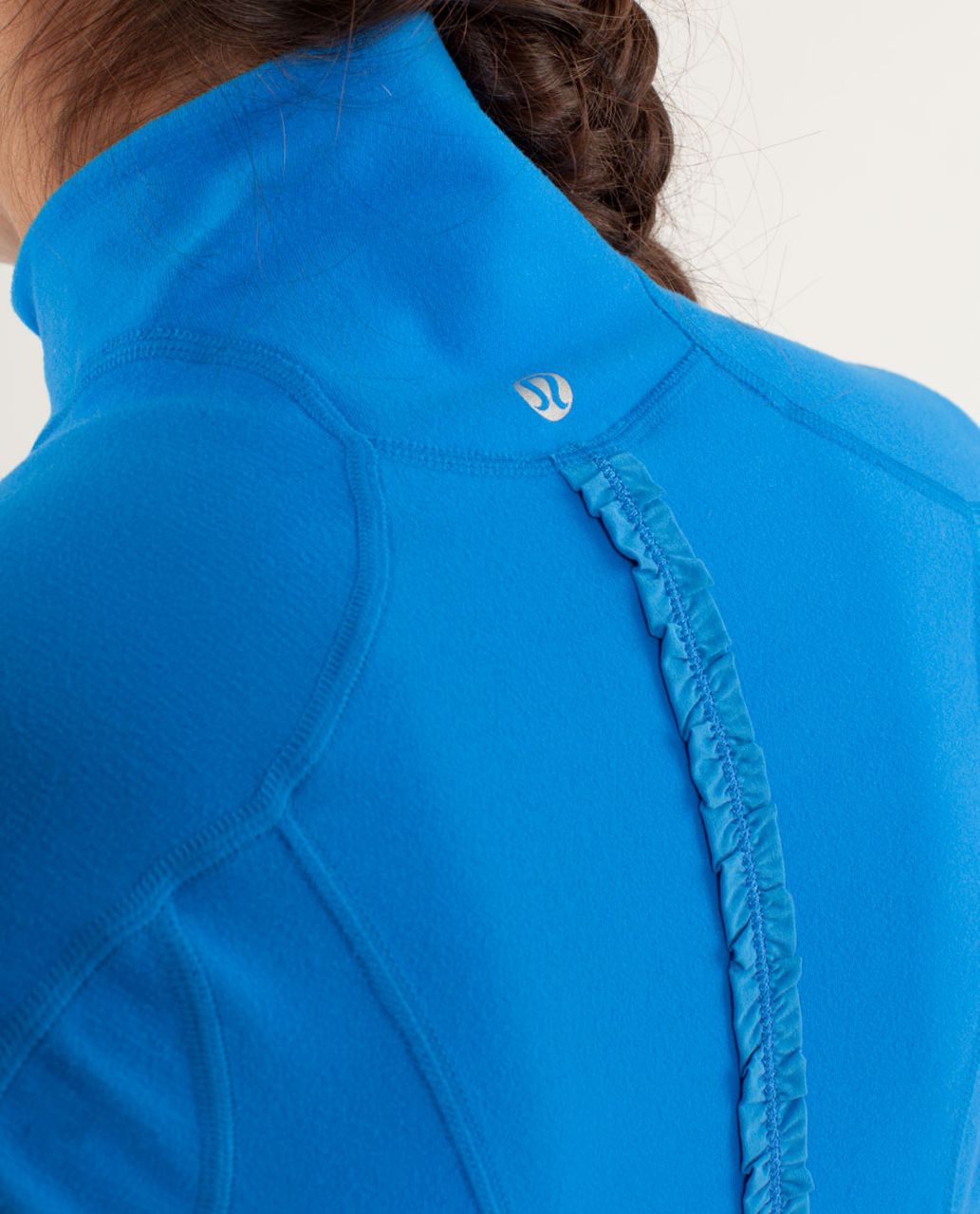 Lululemon Run:  U-Turn Pullover *Silver - Beaming Blue