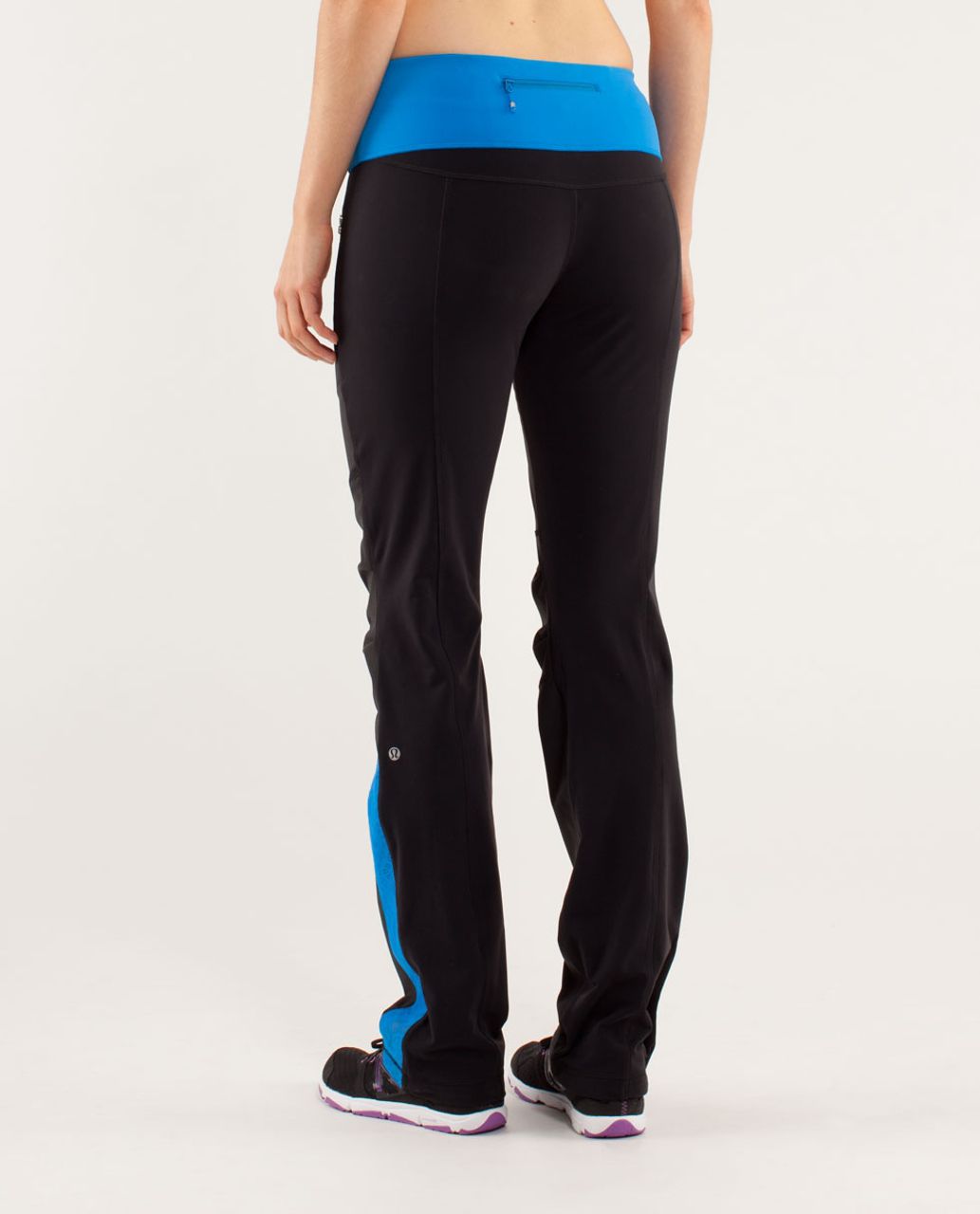 Lululemon Run:  Bold In The Cold Pant - Black / Beaming Blue