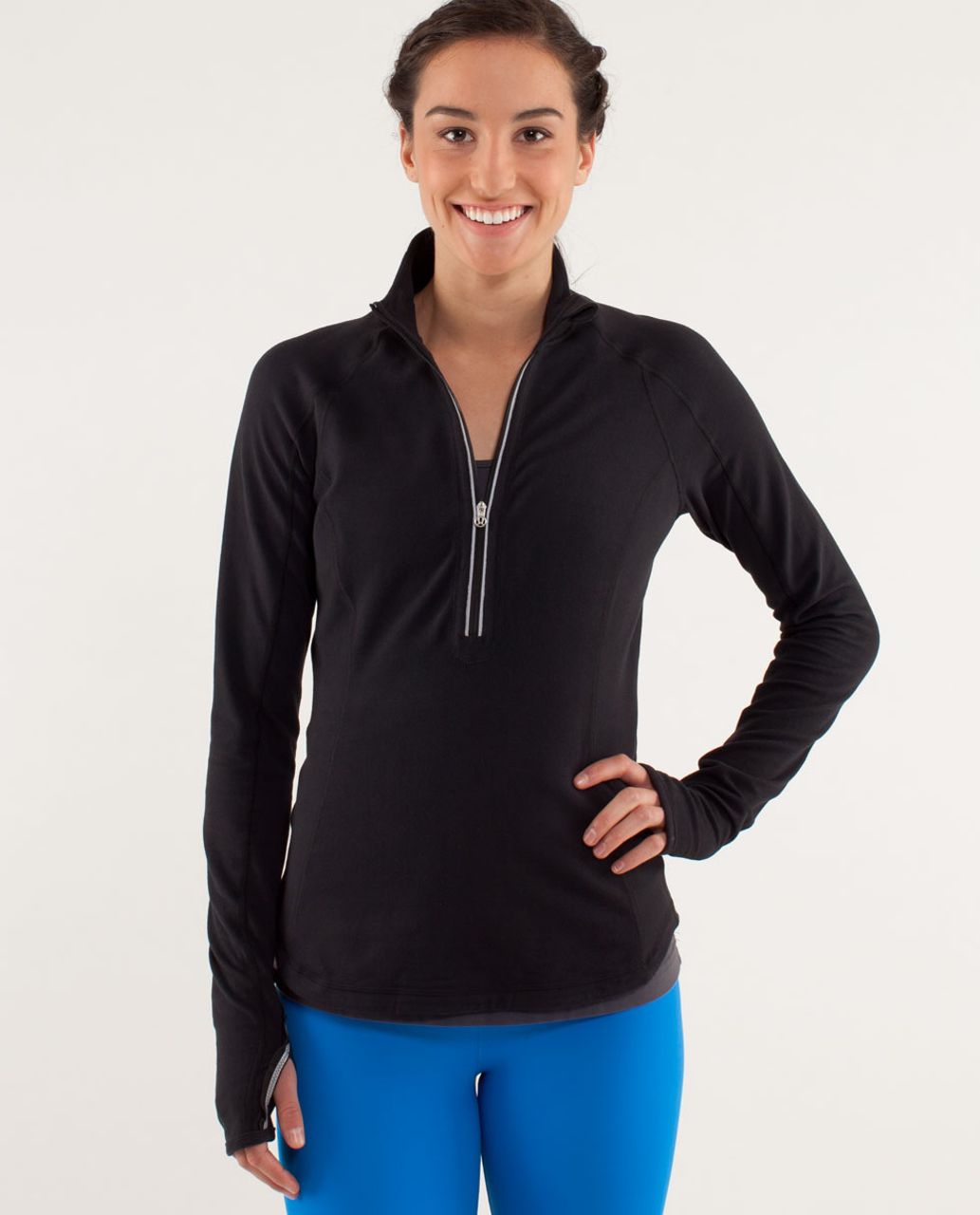 Lululemon Run: U-Turn Pullover *Silver - Black - lulu fanatics