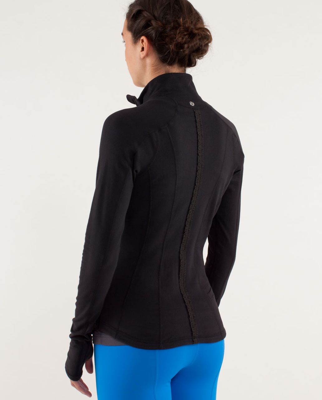 Lululemon Run:  U-Turn Pullover *Silver - Black