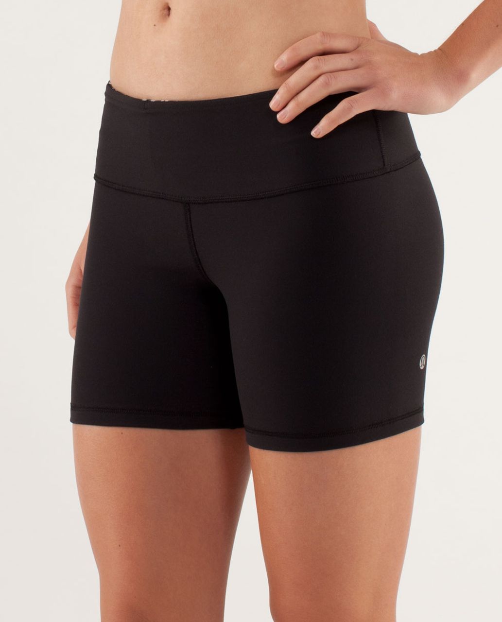 Lululemon Reverse Groove Short (Regular) - Black / Laceoflage Polar Cream Black / Polar Cream