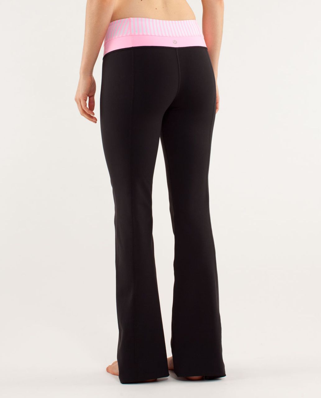 Lululemon Groove Pant *New (Tall) - Black / Classic Stripe White Pink Shell / Pink Shell