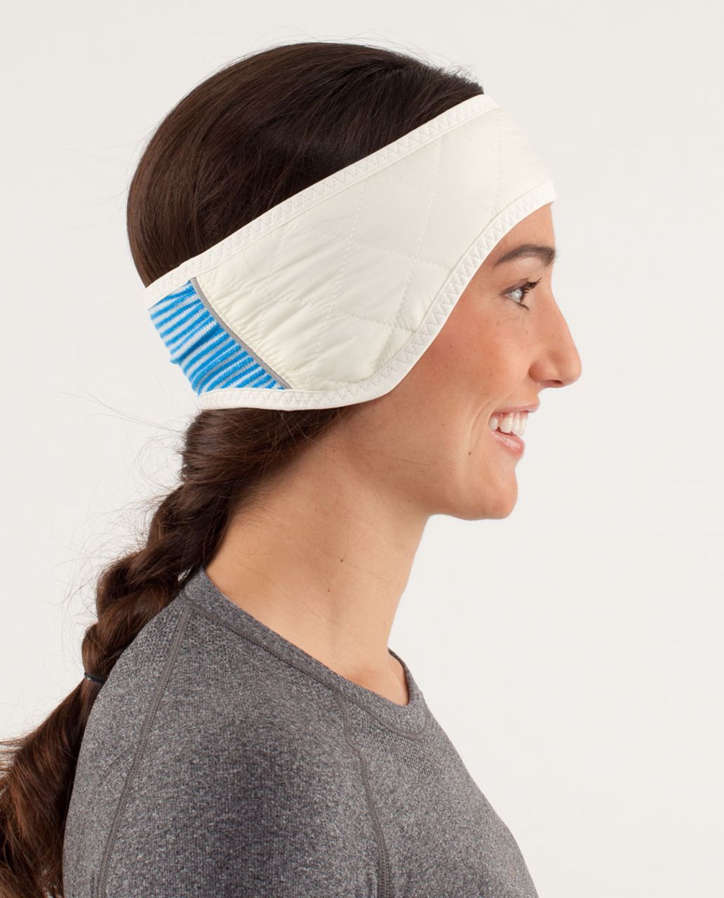 Lululemon What The Fluff Ear Warmer - Polar Cream / Beaming Blue / Polar Cream