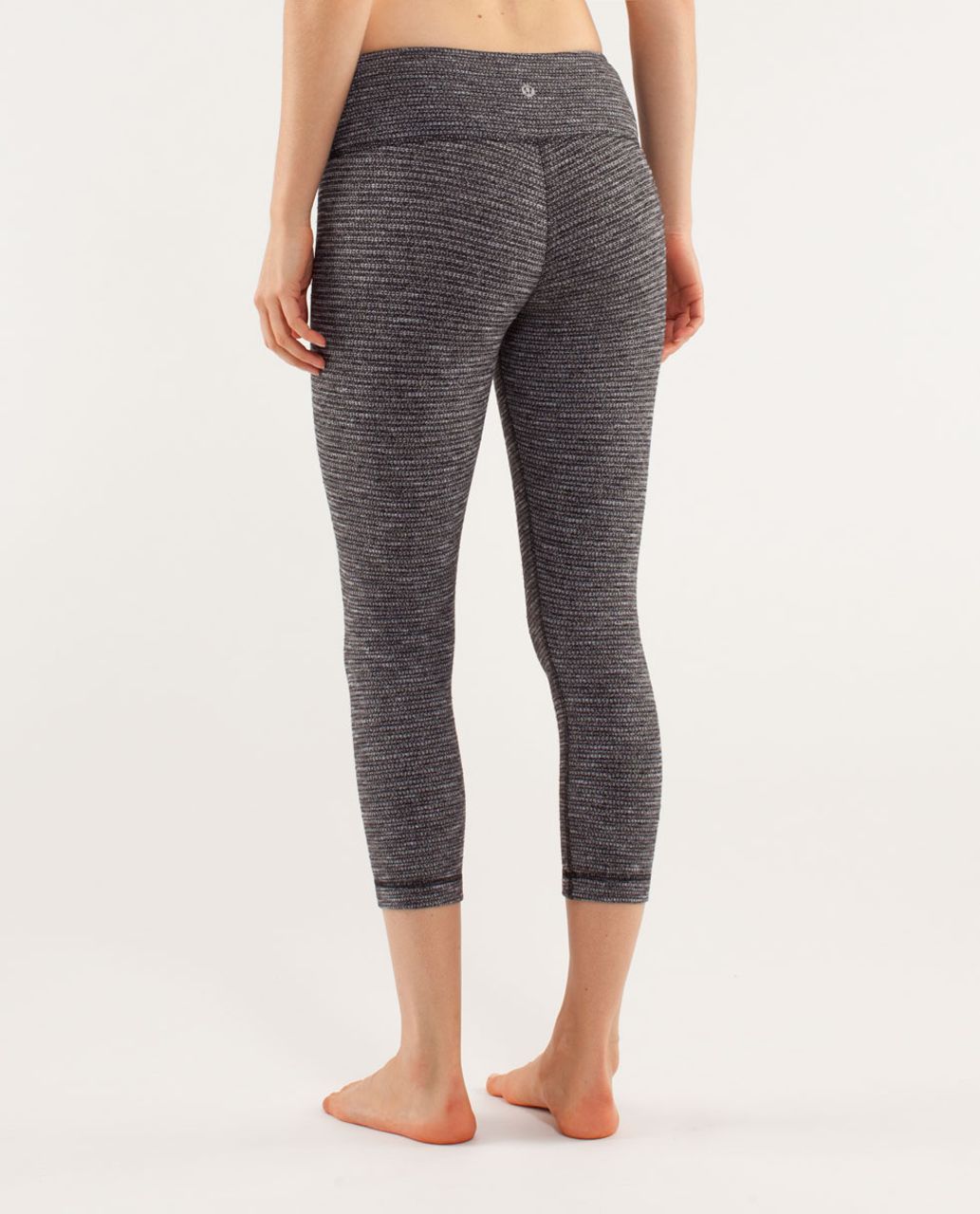 Lululemon Wunder Under Crop - Coco Pique Black / Black