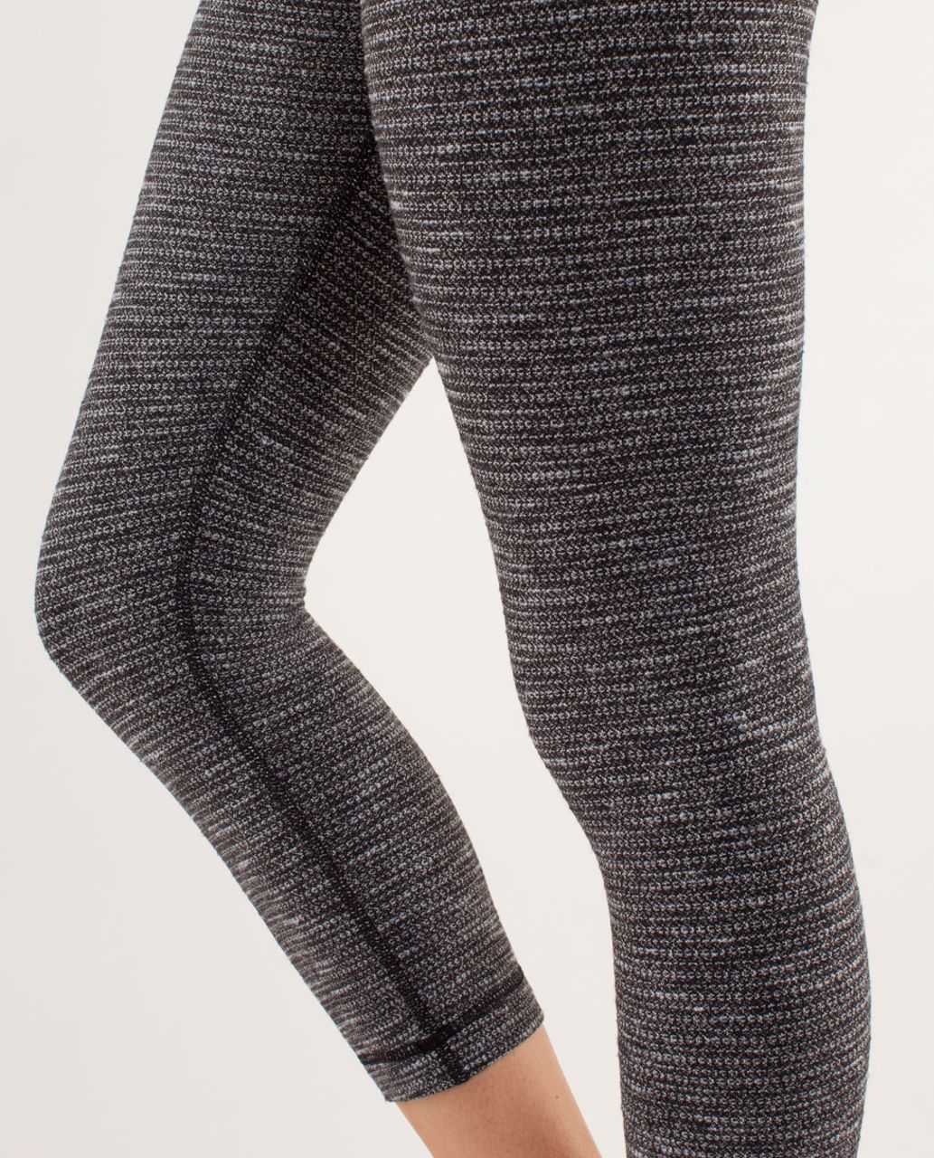 Lululemon Wunder Under Crop - Coco Pique Black / Black