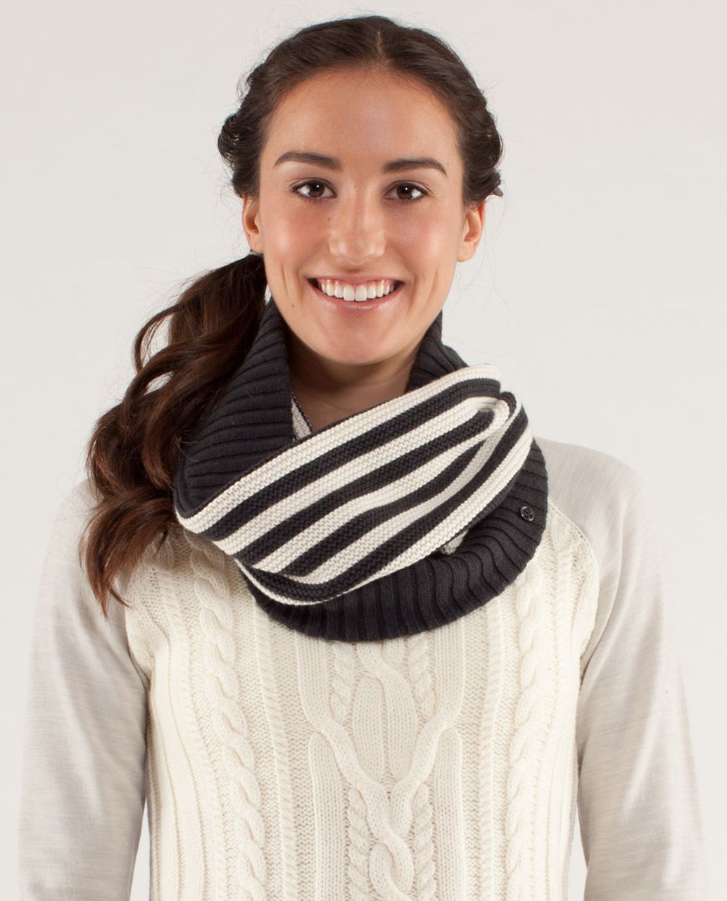 Lululemon Chalet Keep Your Neck Cozy - Polar Cream / Deep Coal