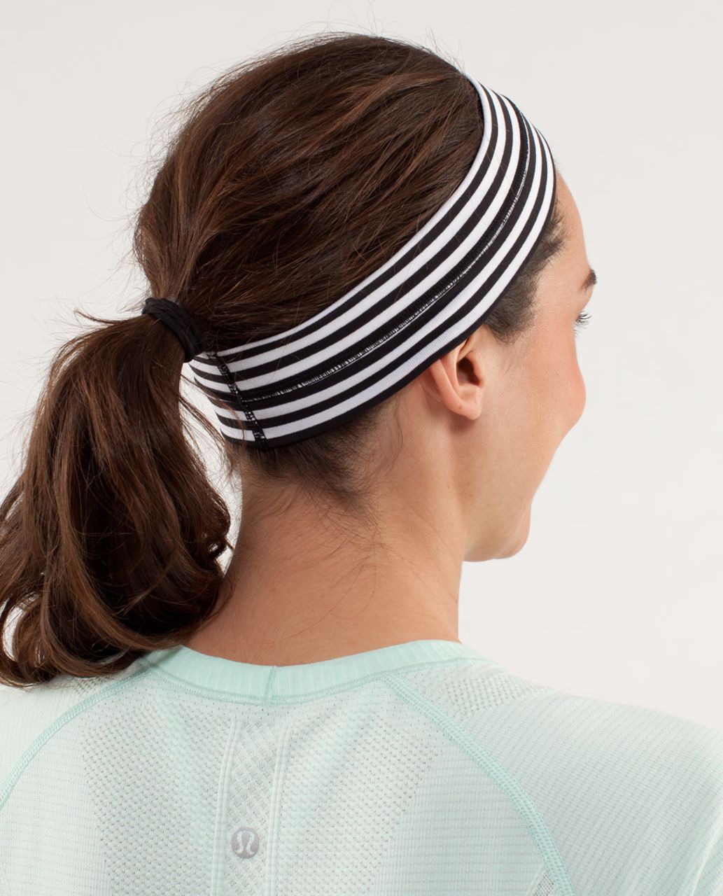 Lululemon Fly Away Tamer Headband - Classic Stripe Black And White