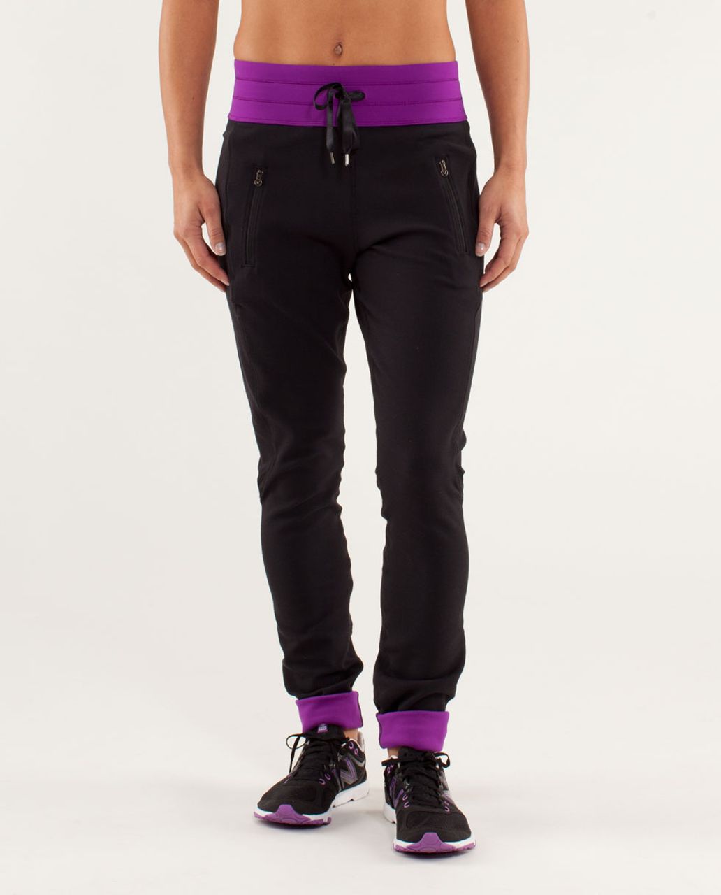 Lululemon Run:  Make A Move Pant - Black / Tender Violet