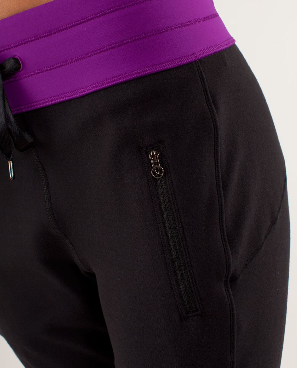 Lululemon Run:  Make A Move Pant - Black / Tender Violet