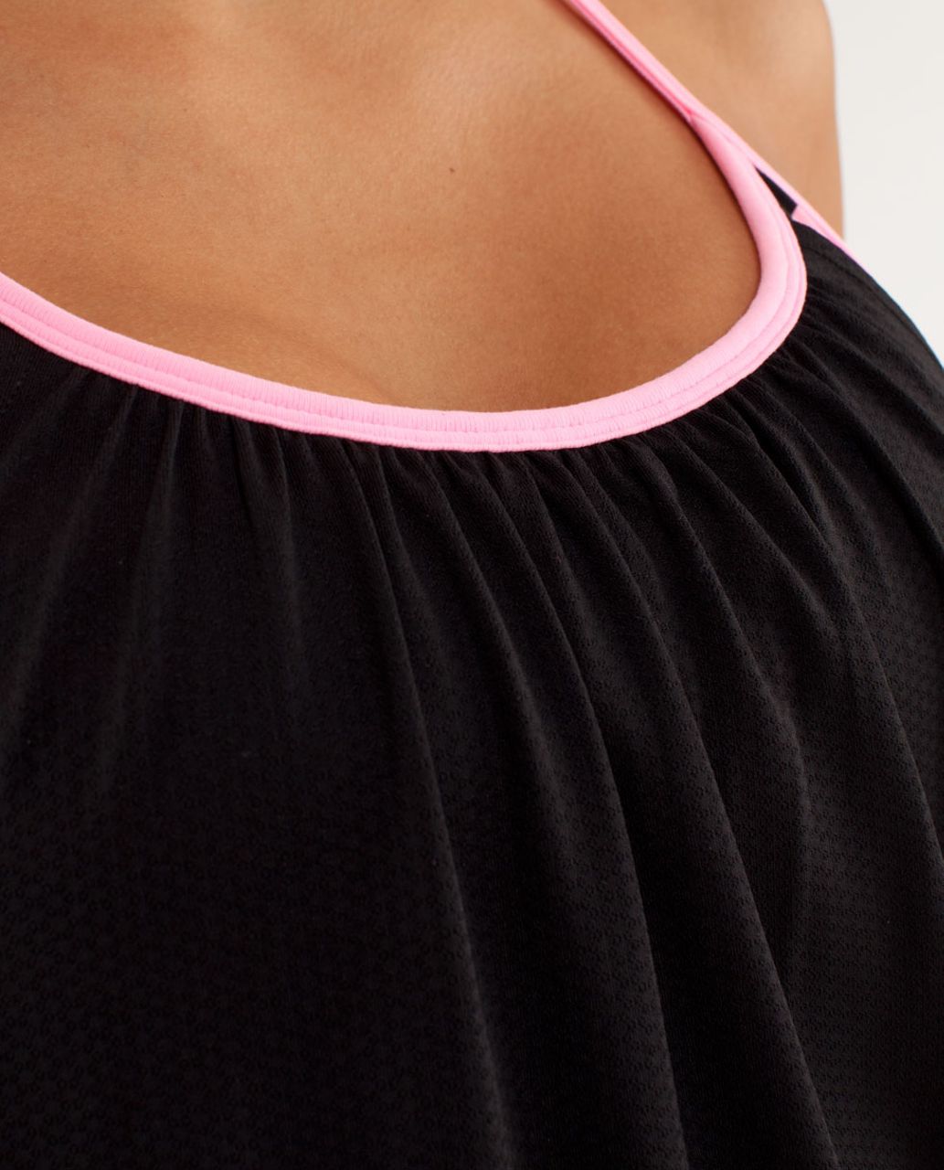 Lululemon No Limits Tank - Black / Sea Stripe Printed Pink Shell Black / Pink Shell