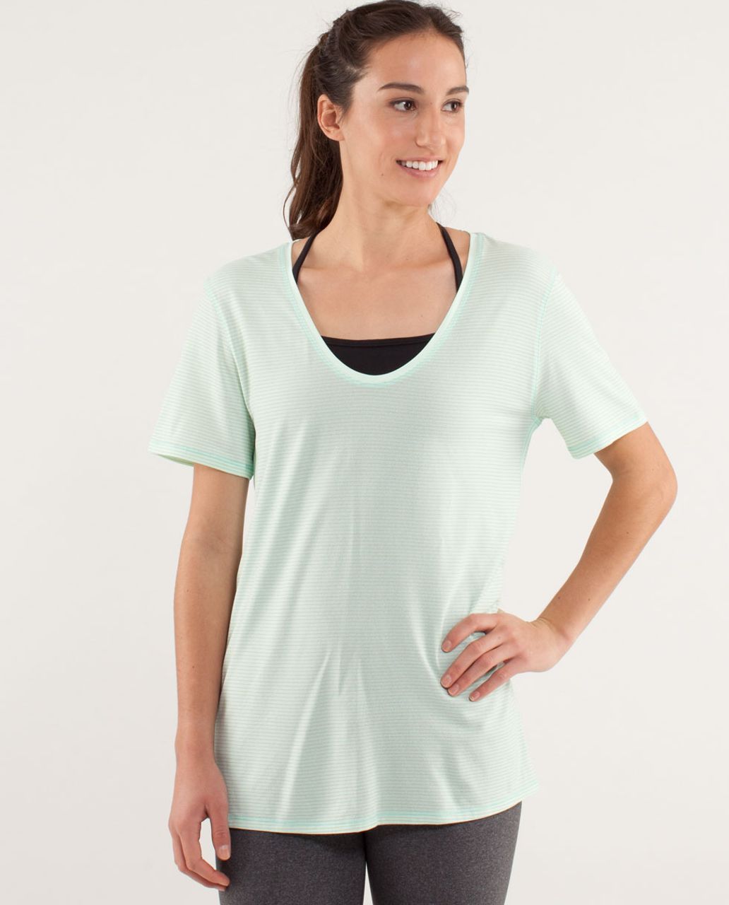 Lululemon Not So Basic Gym Tee - Mint Moment