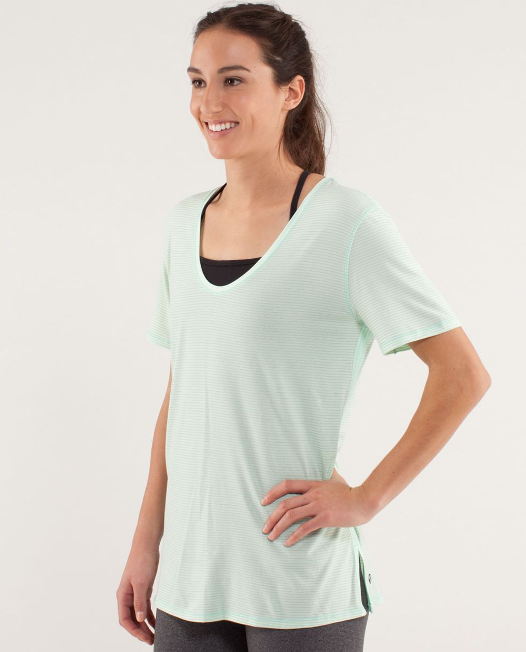 Lululemon Not So Basic Gym Tee BNWT Size 12 Mint