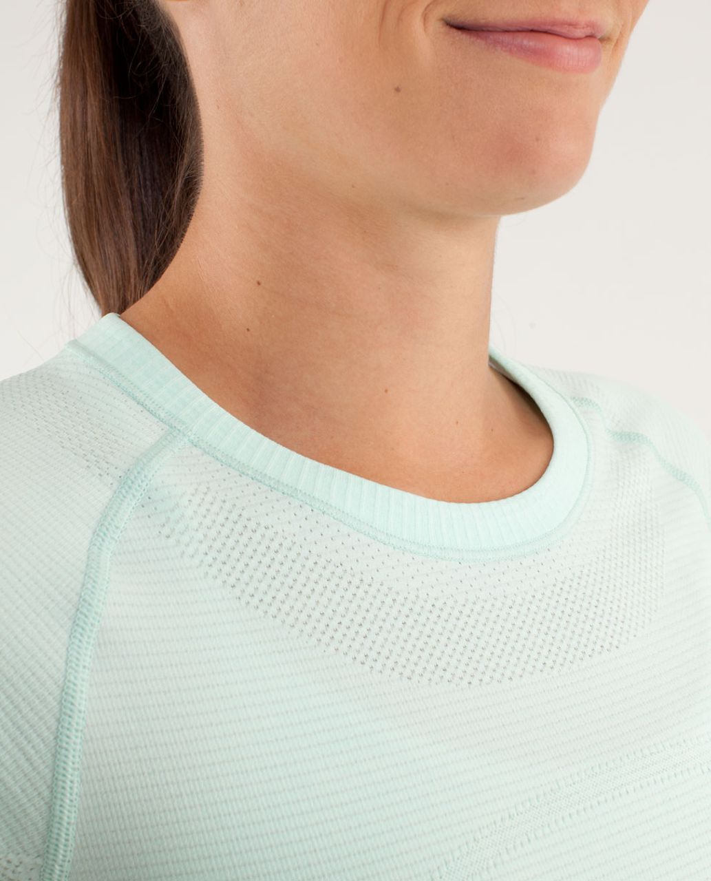 Lululemon Run:  Swiftly Tech Short Sleeve - Mint Moment / Black