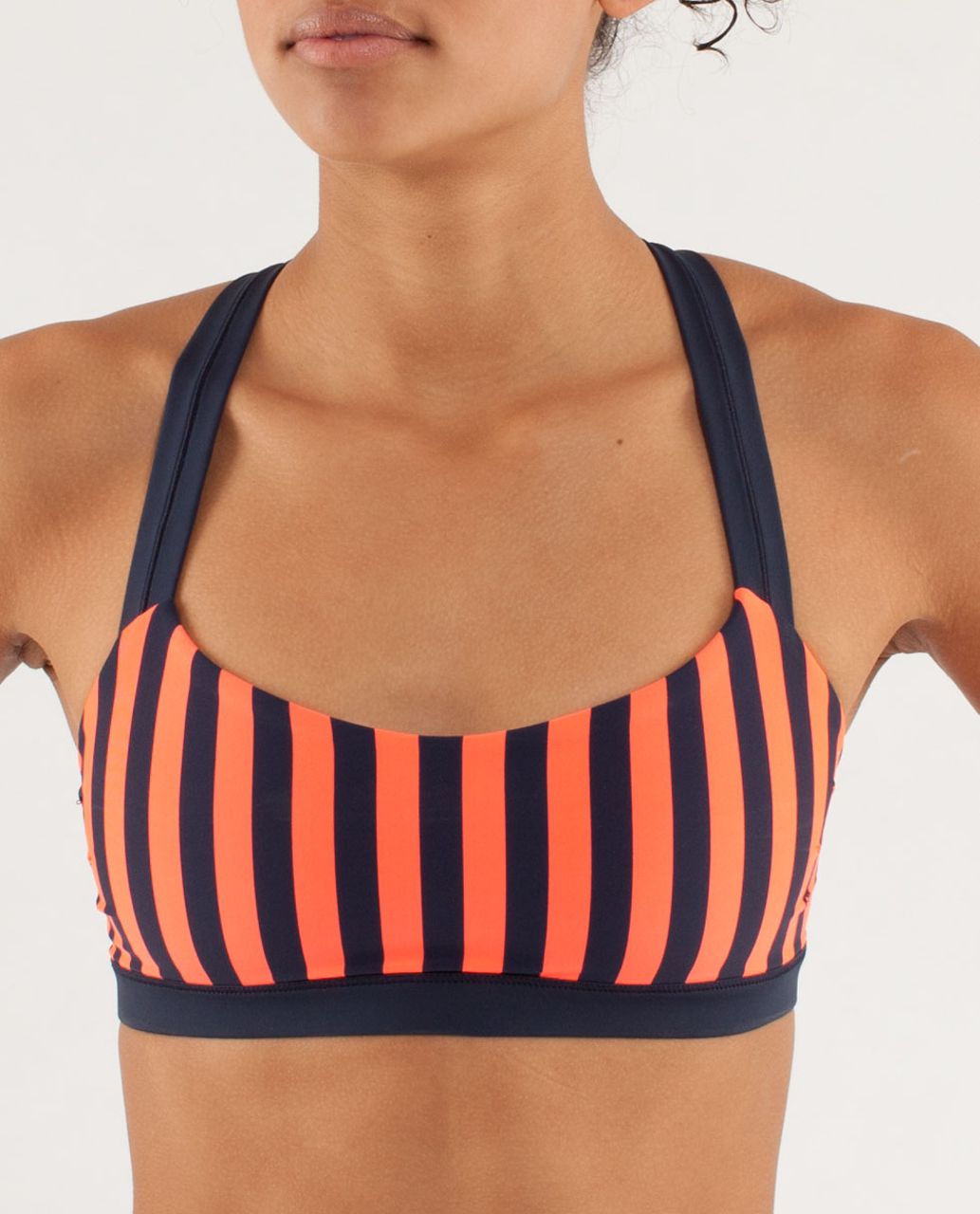 Lululemon Cardio Kick Bra - Sea Stripe Light Flare Inkwell