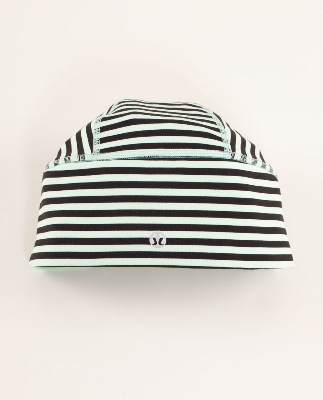 Lululemon Brisk Run Toque - Classic Stripe Mint Moment Black / Mint Moment