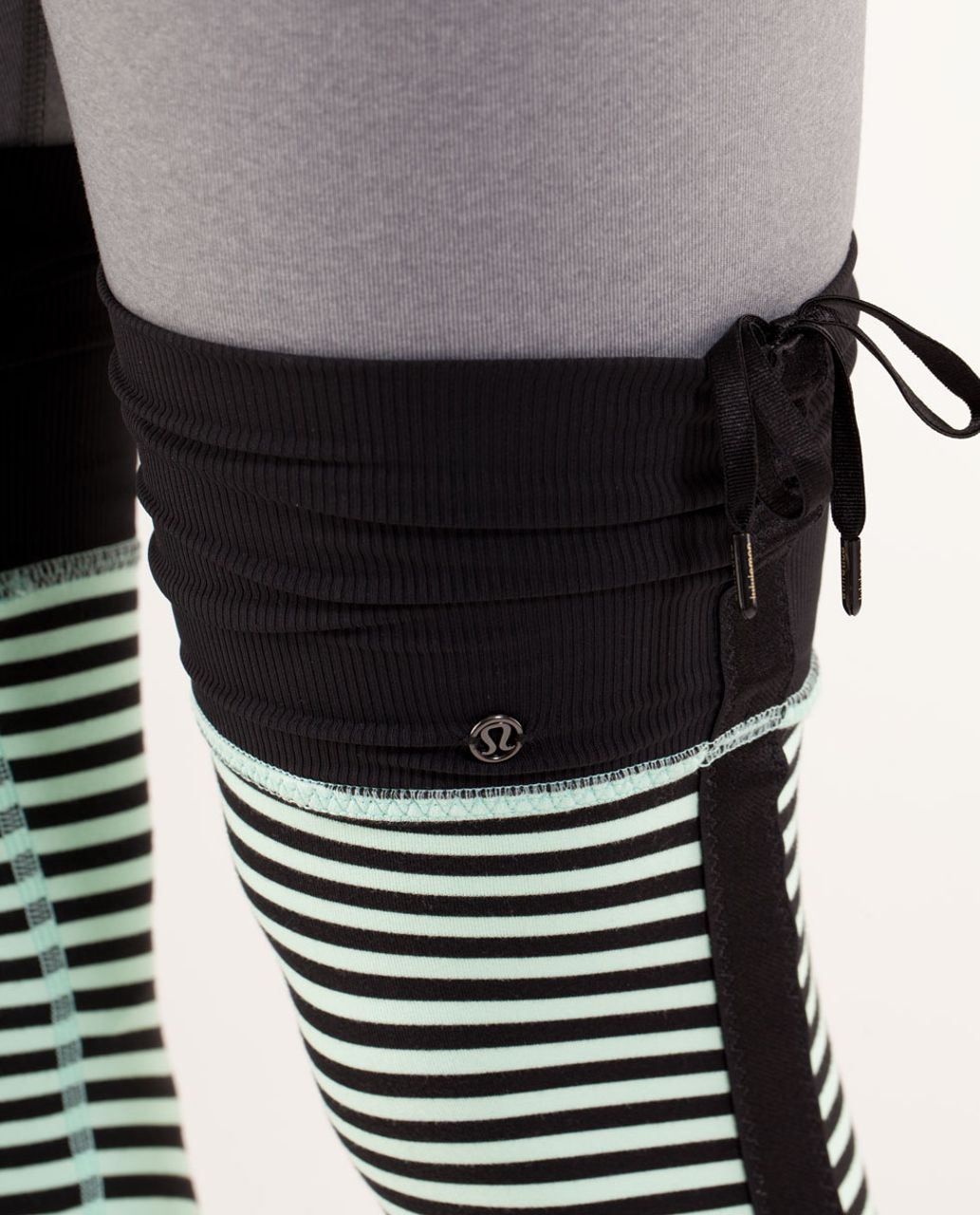 Lululemon Eternal Legwarmers II - Classic Stripe Mint Moment Black