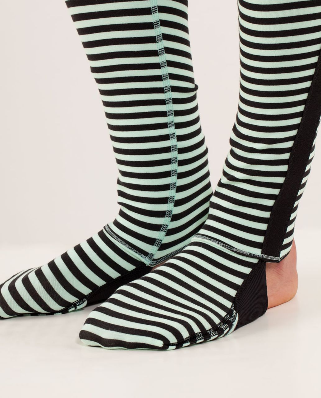 Lululemon Eternal Legwarmers II - Classic Stripe Mint Moment Black