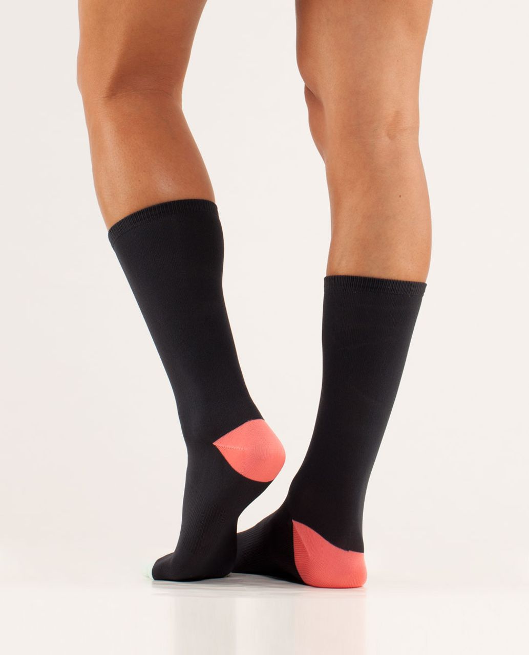 Lululemon Women's Run For A Latte Sock - Colour Block Black Mint Moment ...