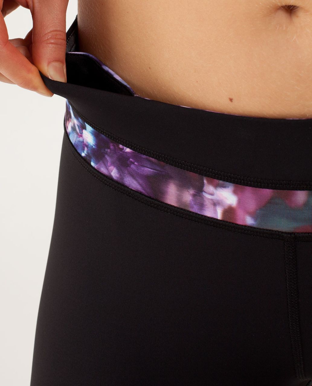 Lululemon Run:  Inspire Crop II - Black / Spring Has Sprung Multi