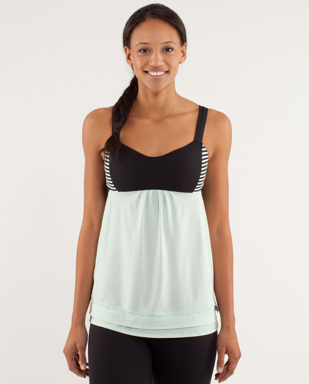 Lululemon Run: Back On Track Tank - Mint Moment / Black / Classic ...