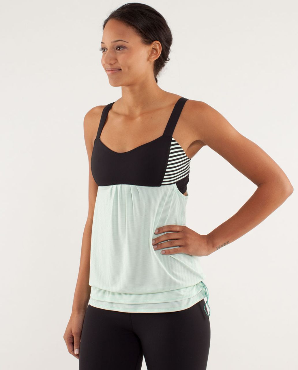 Lululemon Cinch Me Up Front Tank - Black - lulu fanatics