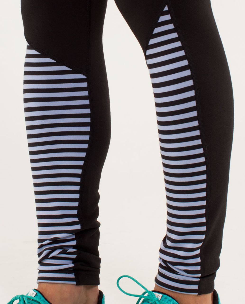 Lululemon Run:  Runder Under Pant - Black / Classic Stripe Polar Haze Black