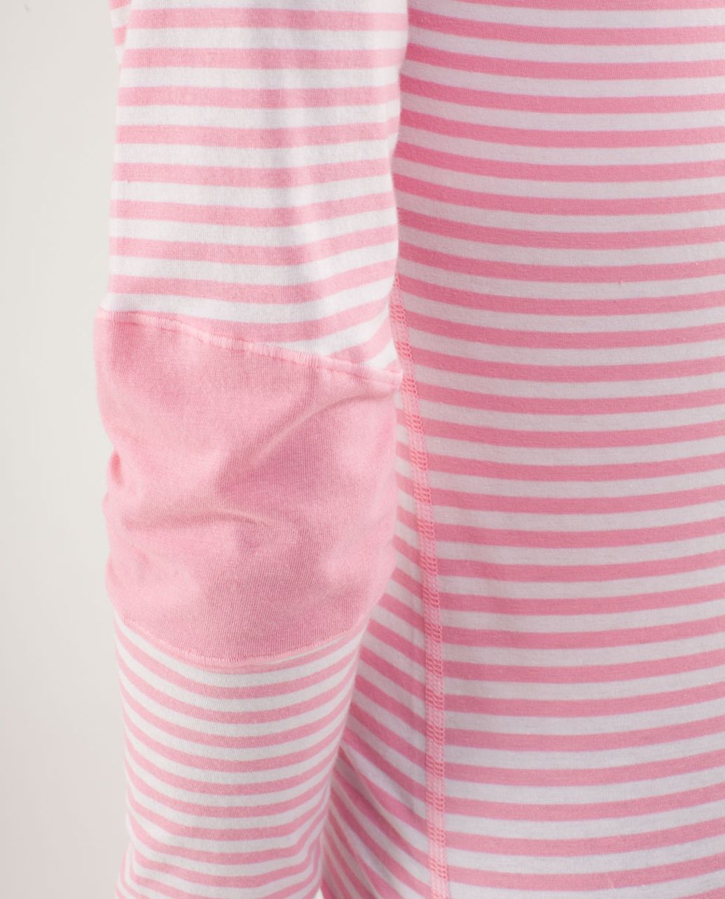 Lululemon Devotion Long Sleeve Tee - Classic Stripe White Pink Shell / Pink Shell