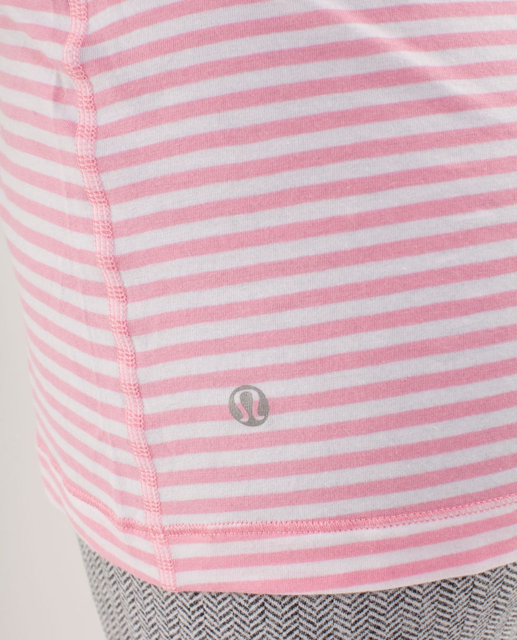 Lululemon Devotion Long Sleeve Tee - Classic Stripe White Pink Shell / Pink Shell