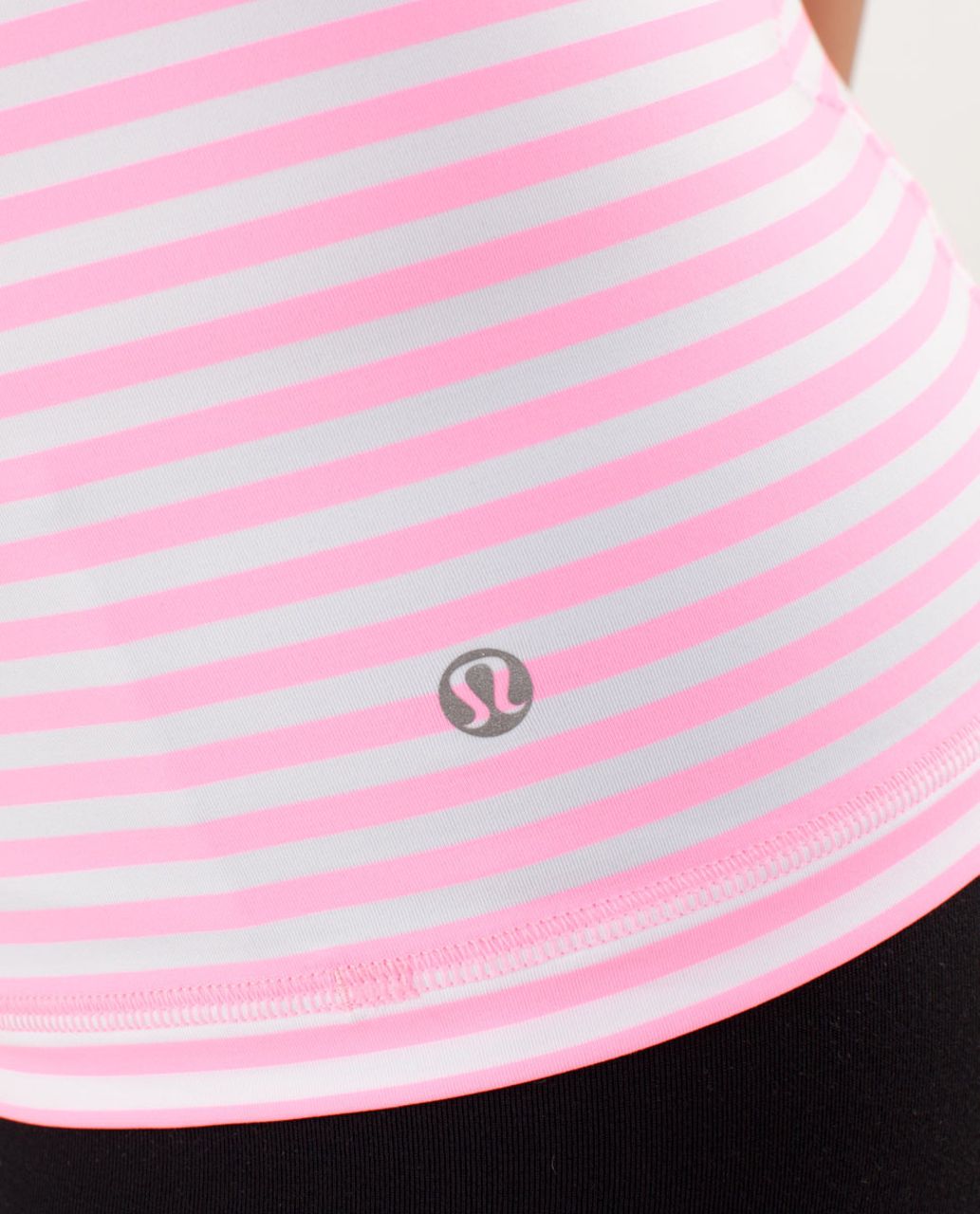 Lululemon Free To Be Tank - Classic Stripe White Pink Shell