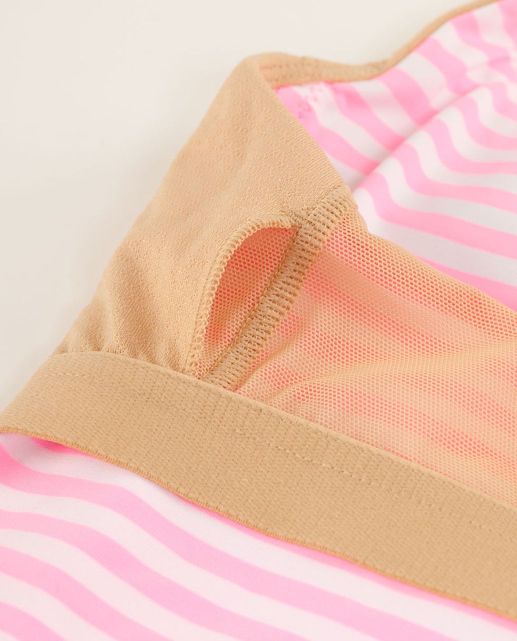 Lululemon Free To Be Tank - Classic Stripe White Pink Shell